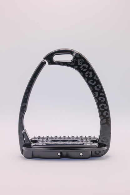 Etriers Untamed Leopard edition limitée Gris Swarovski - Tech Stirrup