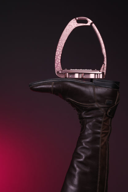 Etriers Untamed Leopard edition limitée Rose - Tech Stirrup