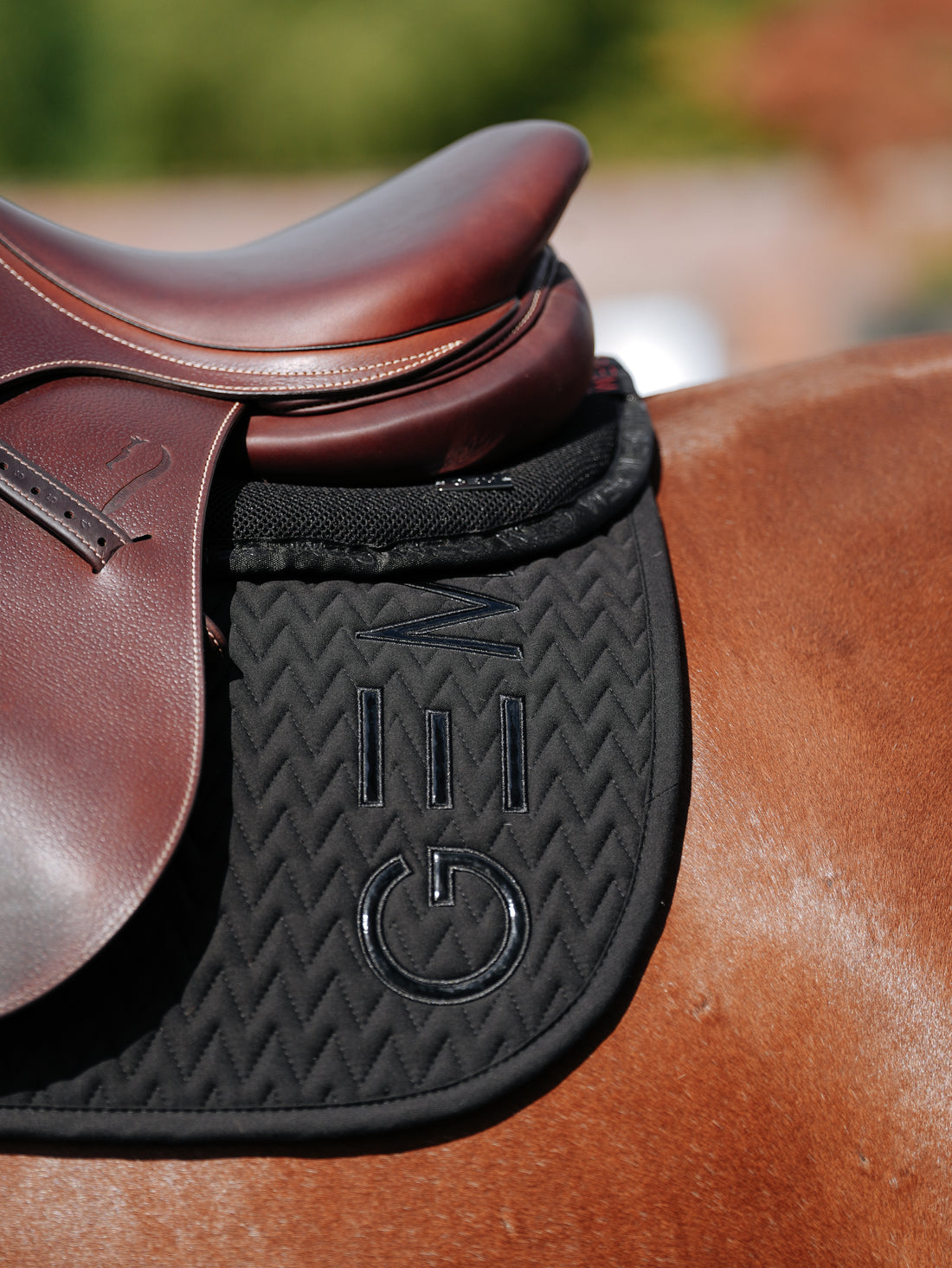 Tapis de selle TEN Noir Logo Noir - GEM