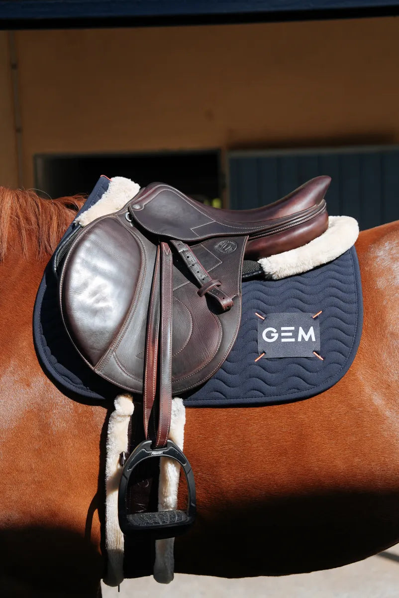 Tapis de selle TOUC TOUC Obstacle Bleu marine - GEM