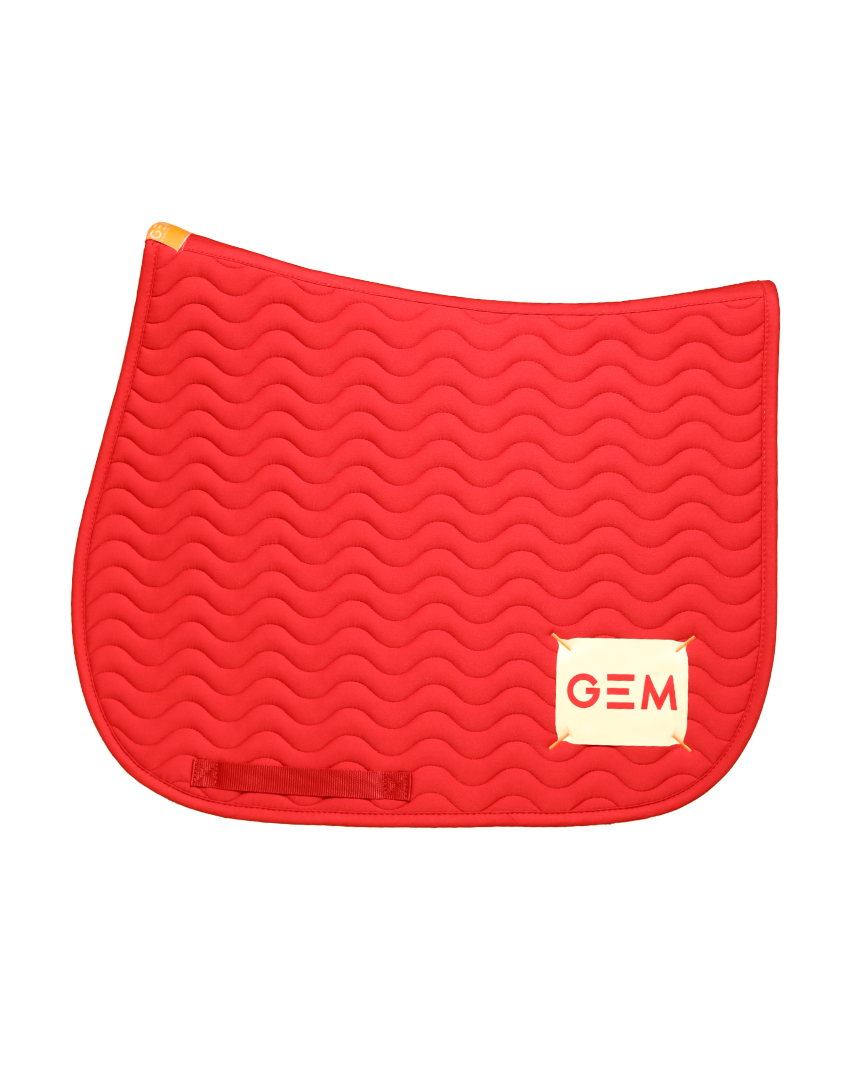 Tapis de selle TOUC TOUC Obstacle Rouge  - GEM