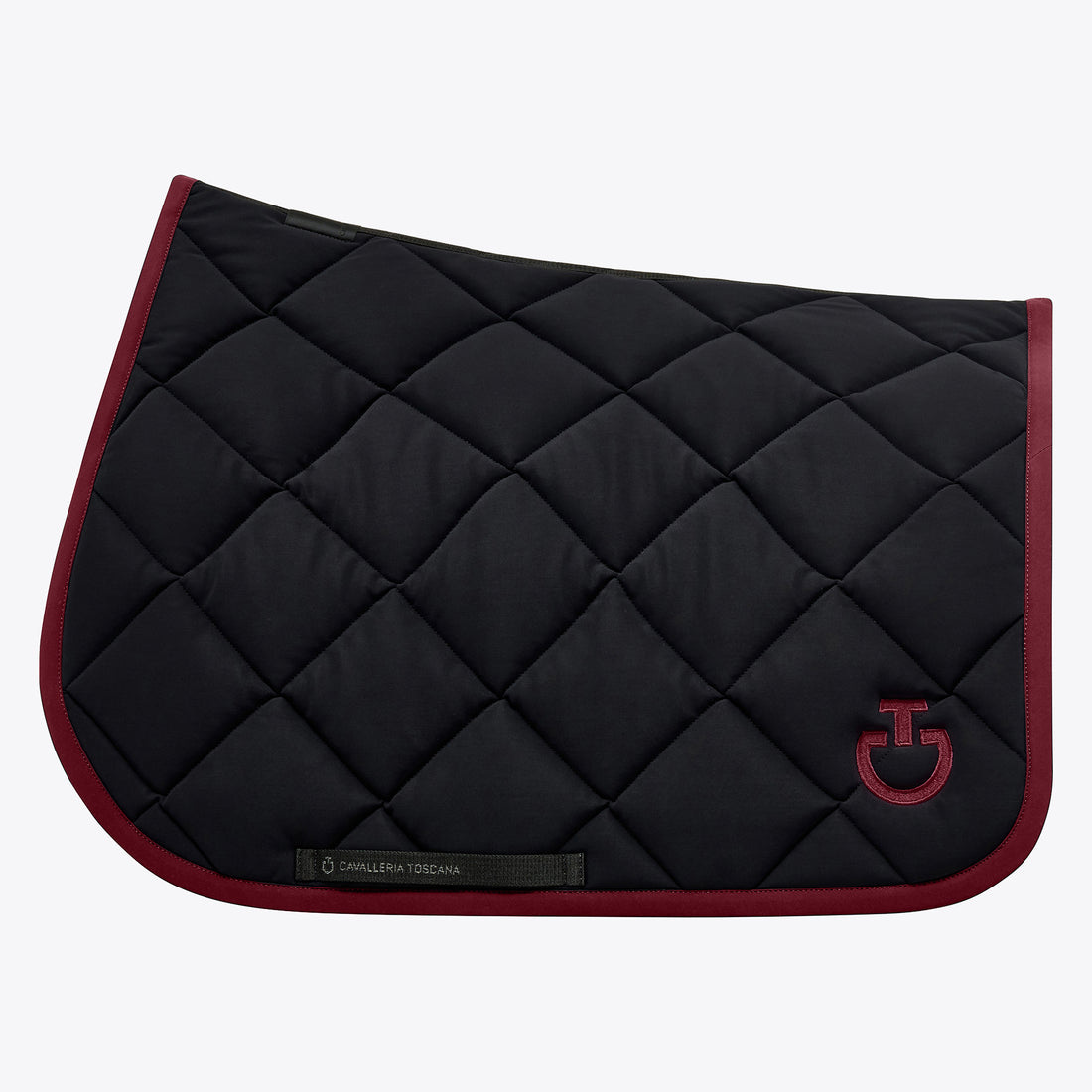 Tapis de selle Diamond Noir Logo Bordeaux CSO - CAVALLERIA TOSCANA