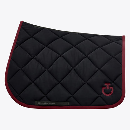 Tapis de selle Diamond Noir Logo Bordeaux CSO - CAVALLERIA TOSCANA