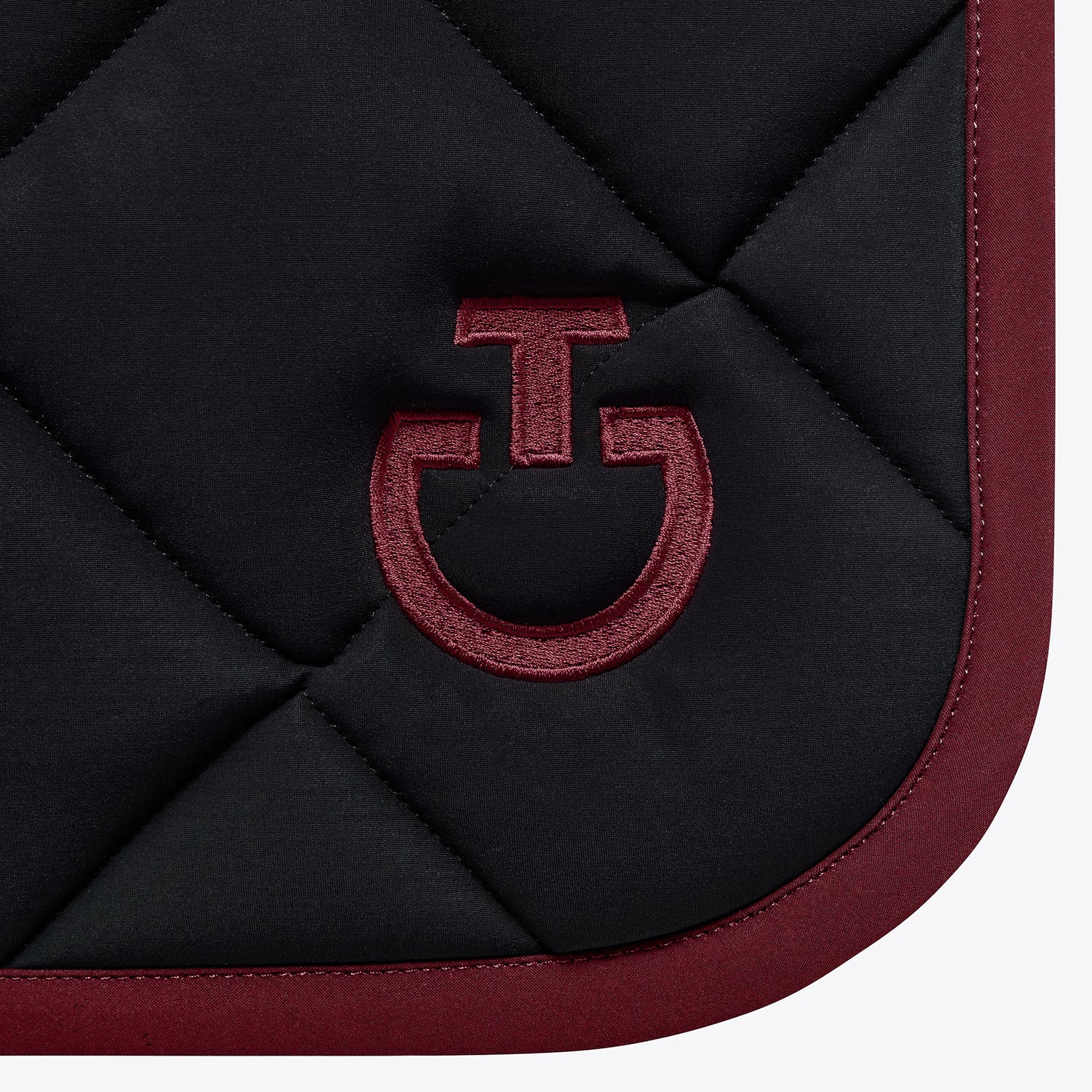 Tapis de selle Diamond Noir Logo Bordeaux CSO - CAVALLERIA TOSCANA