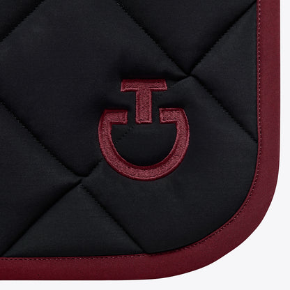 Tapis de selle Diamond Noir Logo Bordeaux CSO - CAVALLERIA TOSCANA