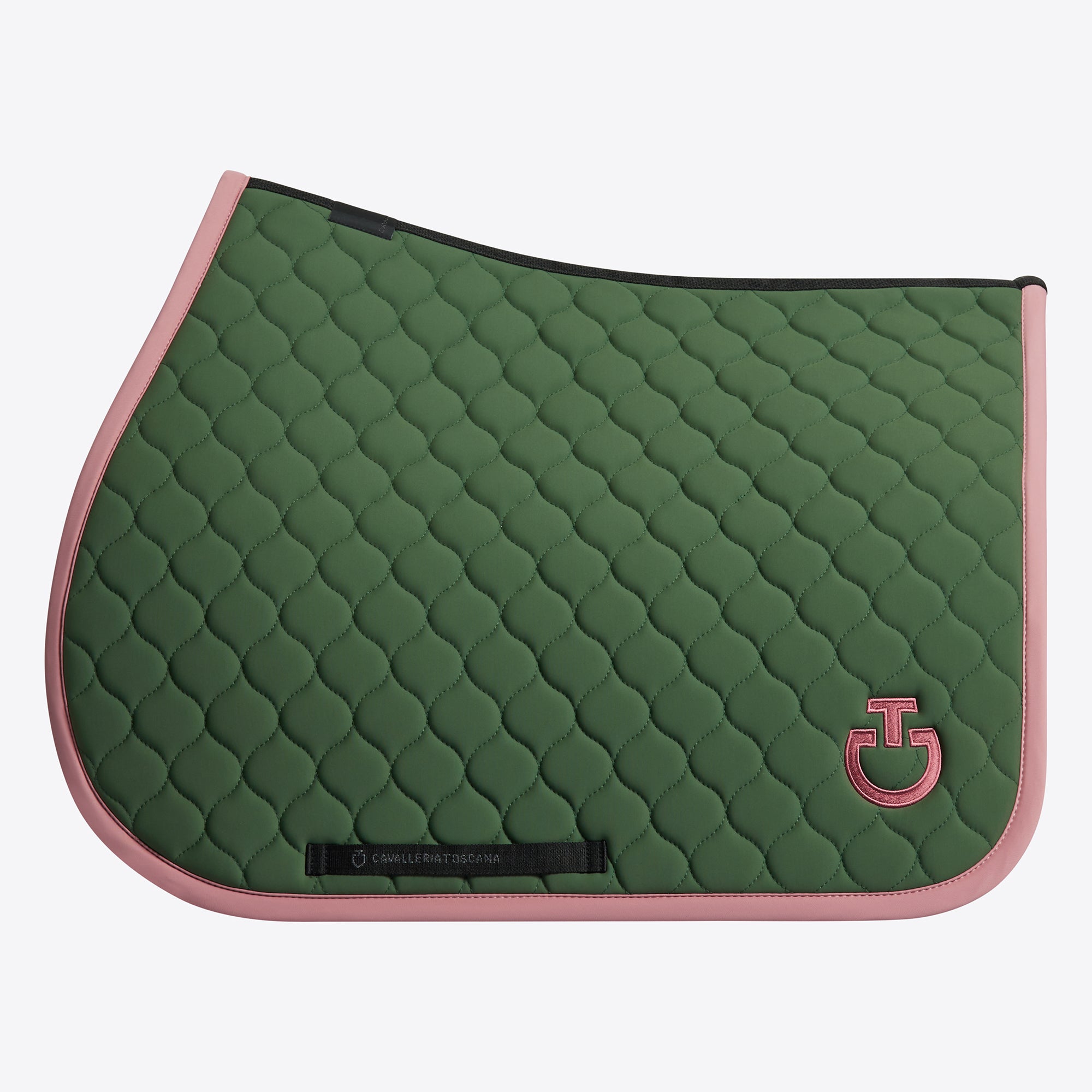 Circular Quilted BLACK saddle pad - CAVALLERIA TOSCANA