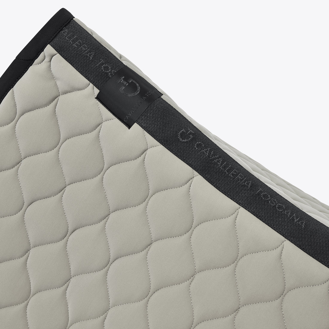 Circular Quilted BLACK saddle pad - CAVALLERIA TOSCANA