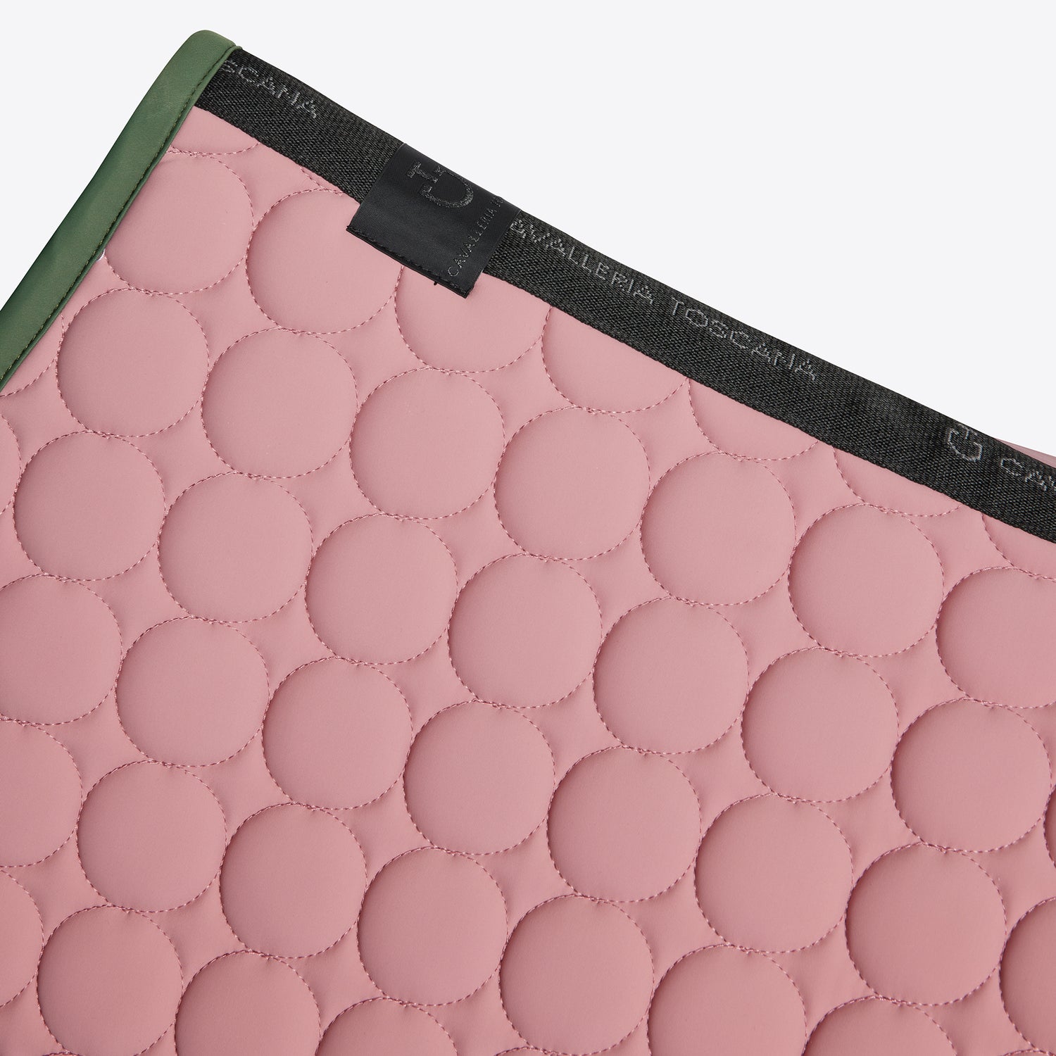 Tapis de selle Circle Quilted Rose Vert - CAVALLERIA TOSCANA