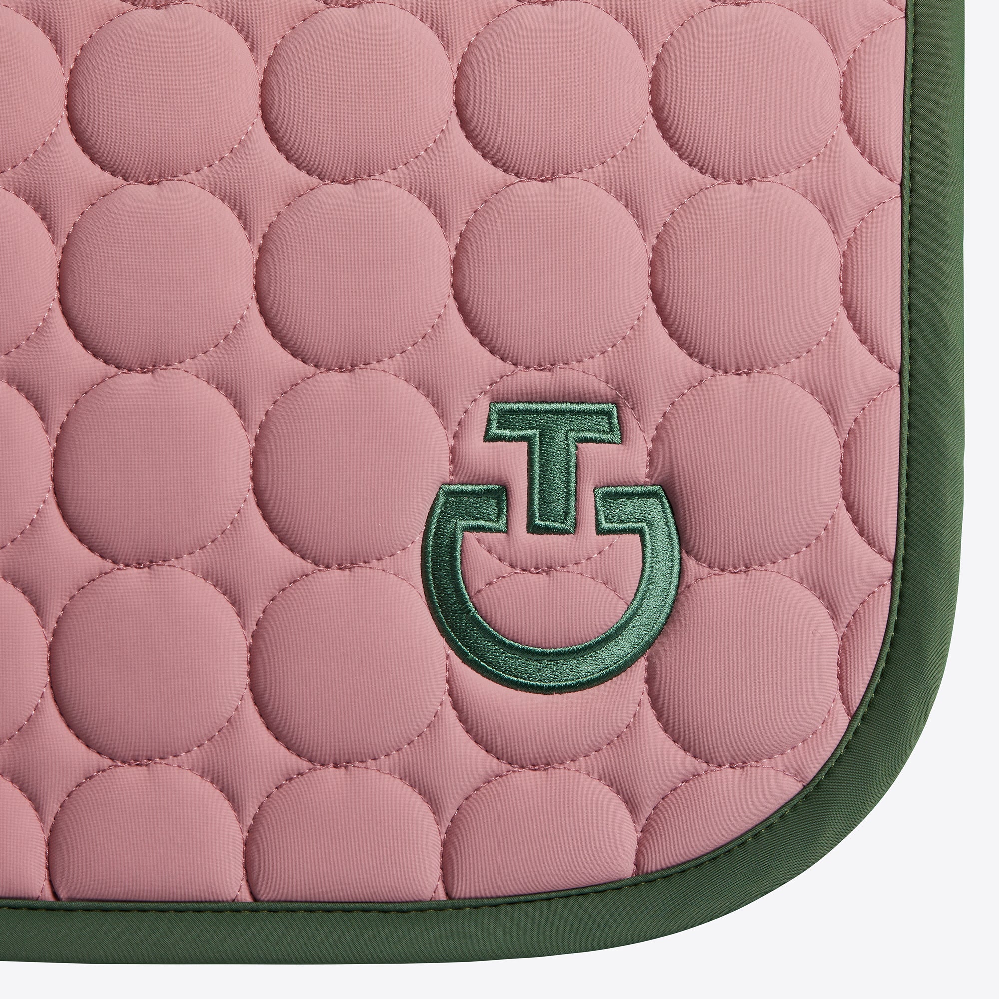 Tapis de selle Circle Quilted Rose Vert - CAVALLERIA TOSCANA