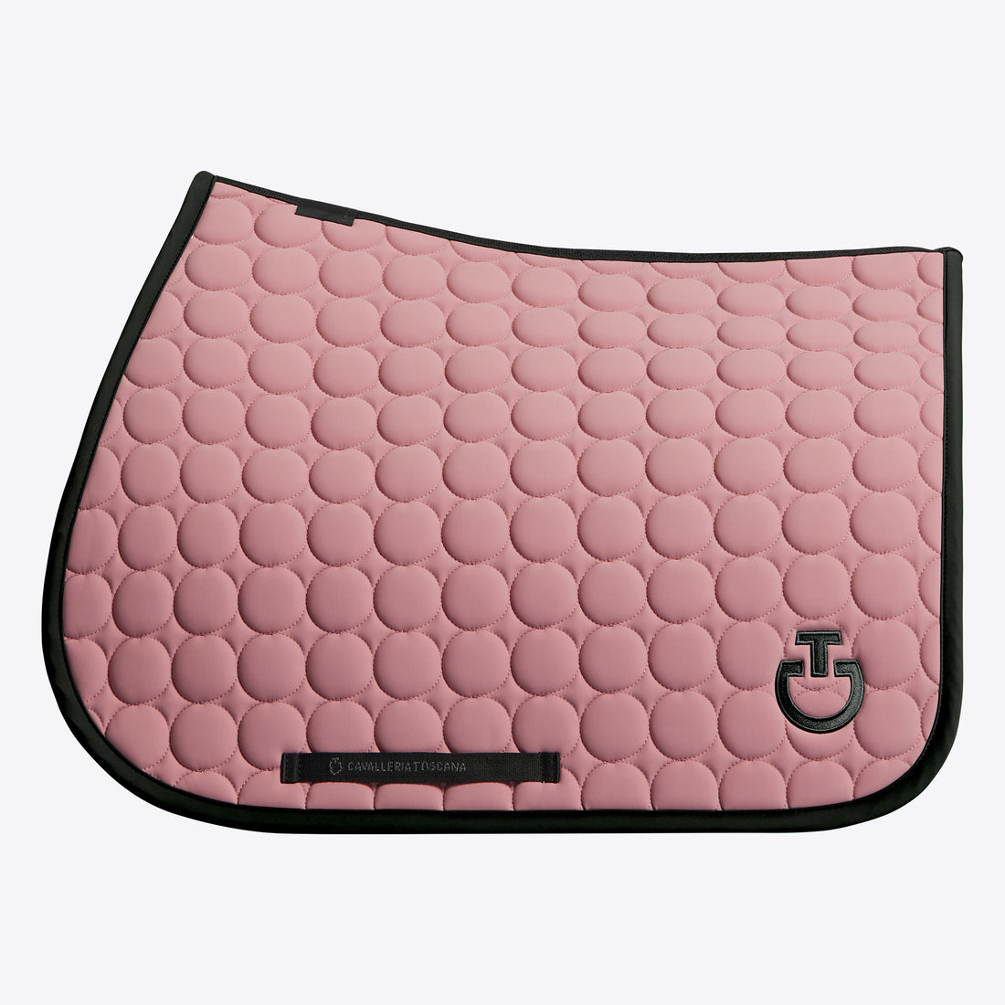 Tapis de selle Circle Quilted Candy Pink/Noir LIMITED EDITION - CAVALLERIA TOSCANA