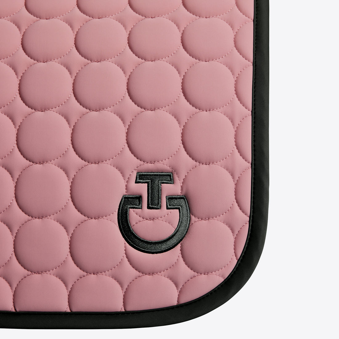 Tapis de selle Circle Quilted Candy Pink/Noir LIMITED EDITION - CAVALLERIA TOSCANA