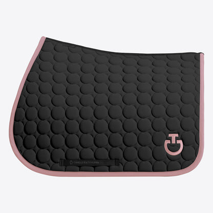 Tapis de selle Circle Quilted Noir Candy Pink - CAVALLERIA TOSCANA