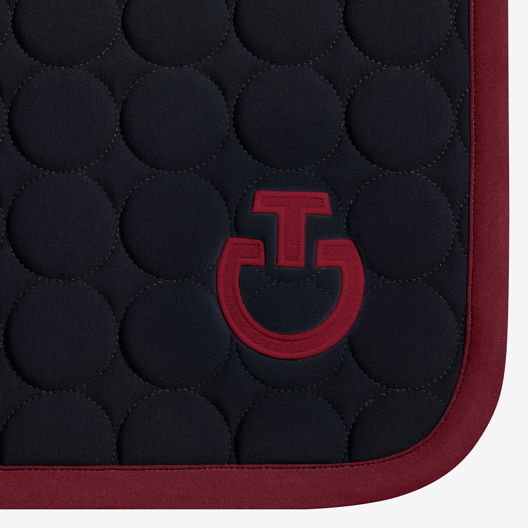 Tapis de selle Circle Noir bordeaux CSO - CAVALLERIA TOSCANA
