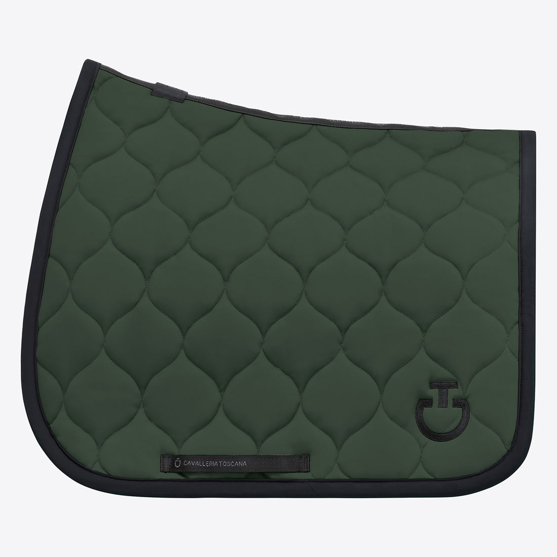 Tapis de selle New Circular Kaki logo Noir CSO - CAVALLERIA TOSCANA