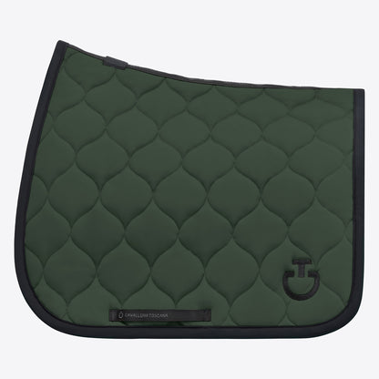 Tapis de selle New Circular Kaki logo Noir CSO - CAVALLERIA TOSCANA