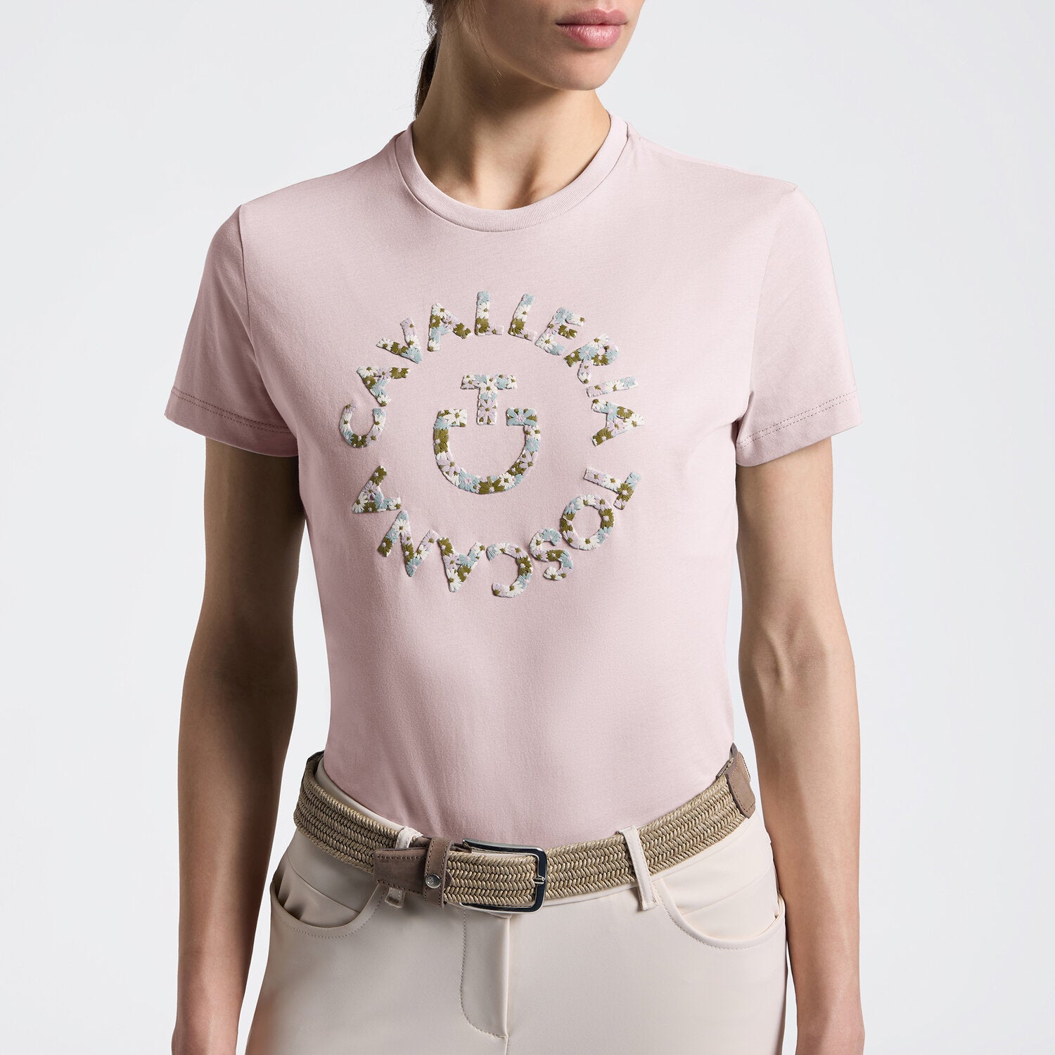 Tee-shirt Floral Embroidery - CAVALLERIA TOSCANA