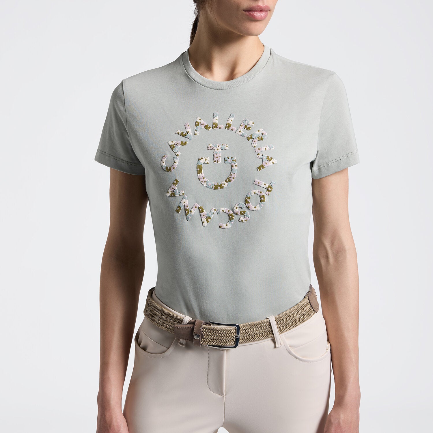 Tee-shirt Floral Embroidery - CAVALLERIA TOSCANA