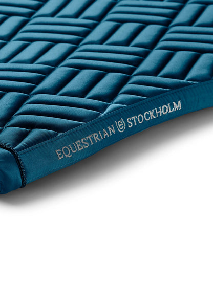 Tapis de selle Modern Teal Blue MIXTE - Equestrian Stockholm