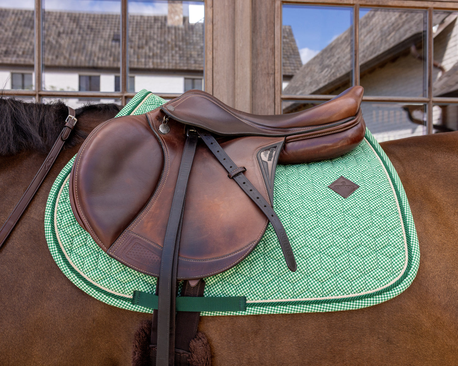 Tapis de Selle Velvet printing Vert MIXTE - Kentucky