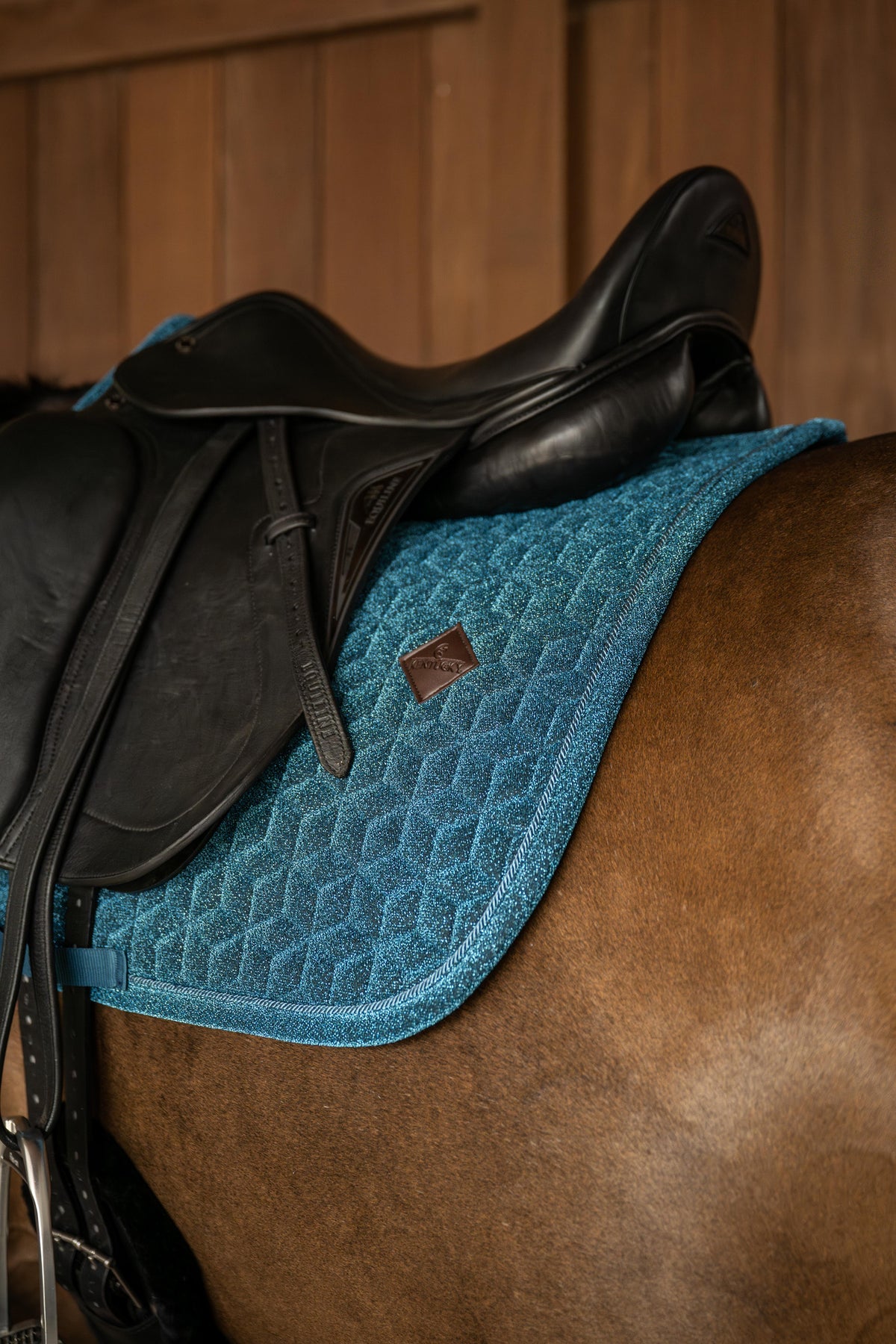 Tapis de selle Sparkling DRESSAGE bleu marine - Kentucky