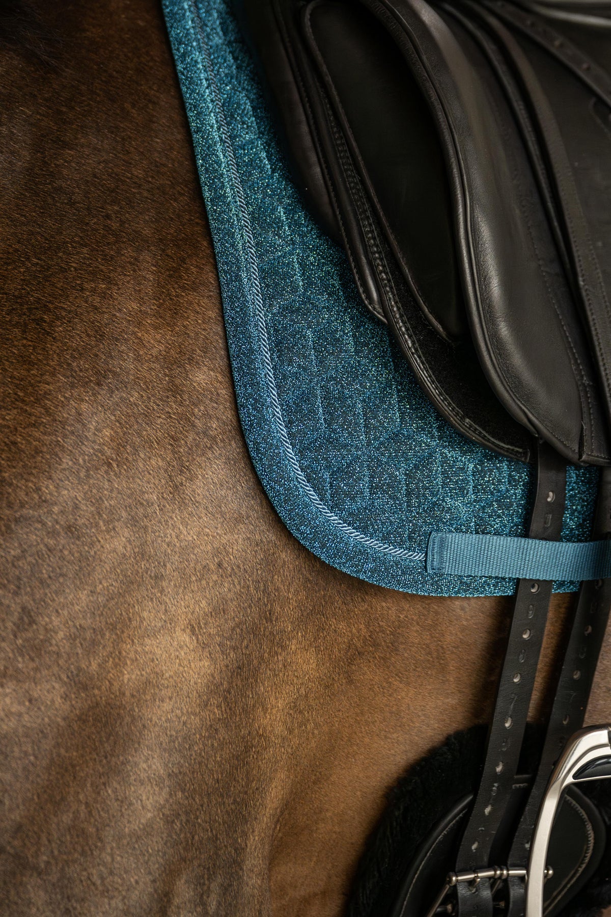 Tapis de selle Sparkling DRESSAGE bleu marine - Kentucky