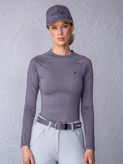 Top Base Layer Dynamic Dark Violet Manches longues - Equestrian Stockholm