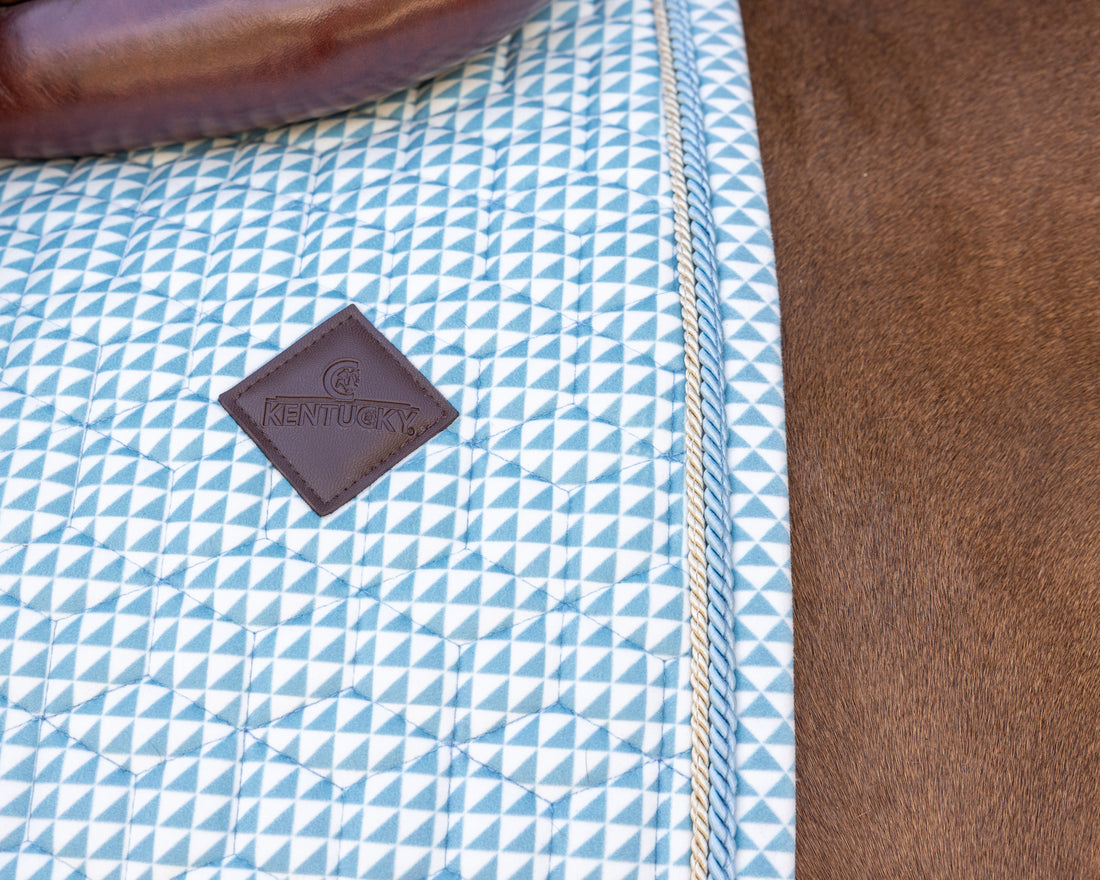 Tapis de Selle Velvet printing Bleu ciel MIXTE - Kentucky
