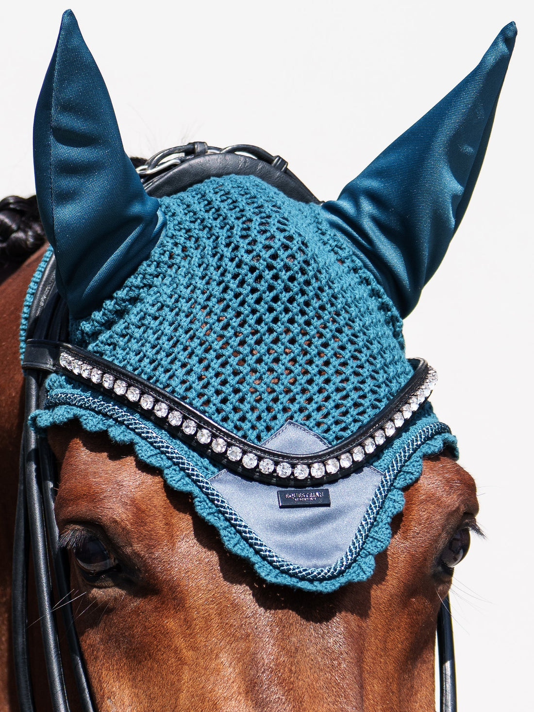 Bonnet anti-mouches Teal Blue - Equestrian Stockholm