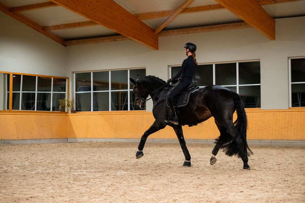Tapis de selle Pro soft Glitter DRESSAGE Platinum 2026 - Eskadron
