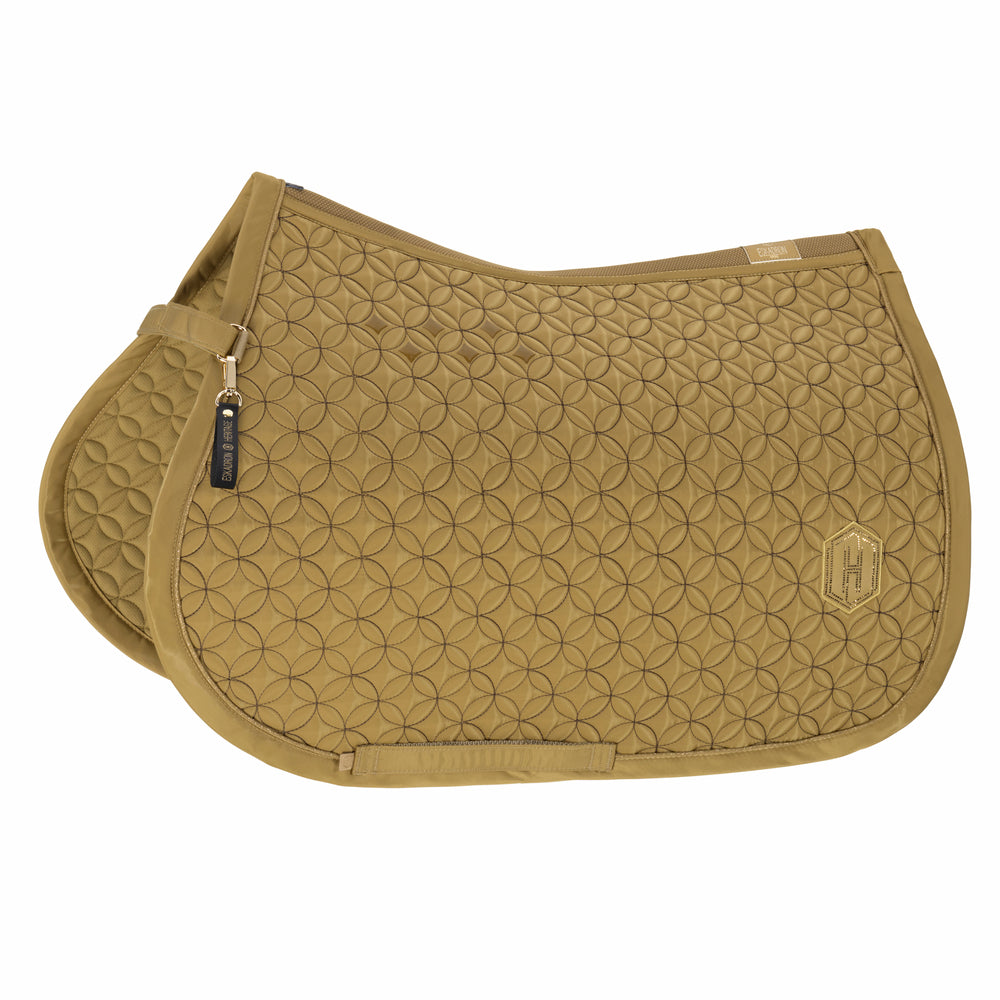 Guêtres Équitation Eskadron - Maille Respirante, Bordure Fausse Fourrure Dorée - Protection Platinum 2025