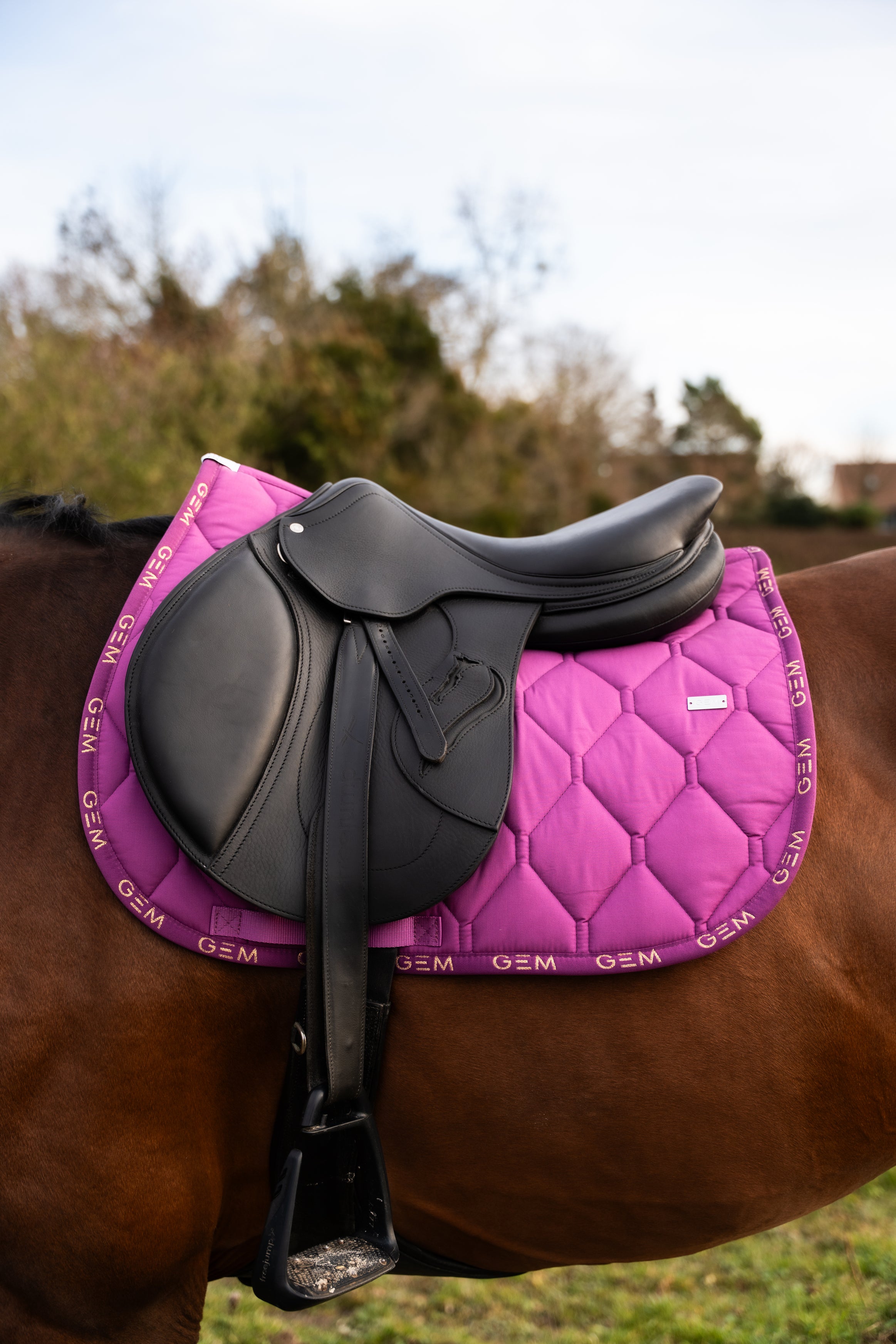 Tapis de selle LOVE Obstacle VIOLET - GEM