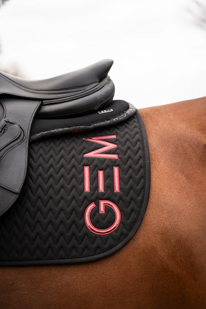 Tapis de selle TEN MIXTE Noir bordeaux - GEM