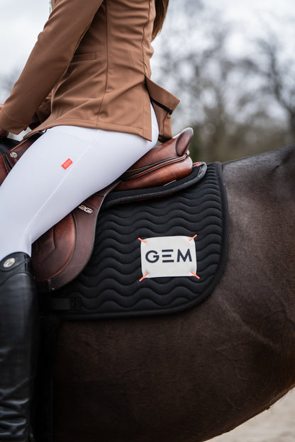 Tapis de selle TOUC TOUC Obstacle NOIR ECRU - GEM