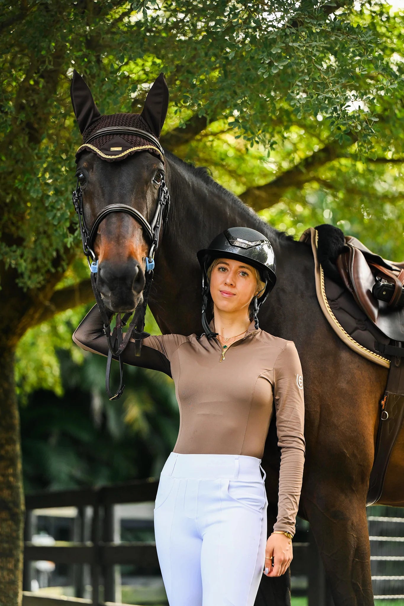 Bonnet anti-mouches Equestrian Stockholm - GOLDEN BROWN