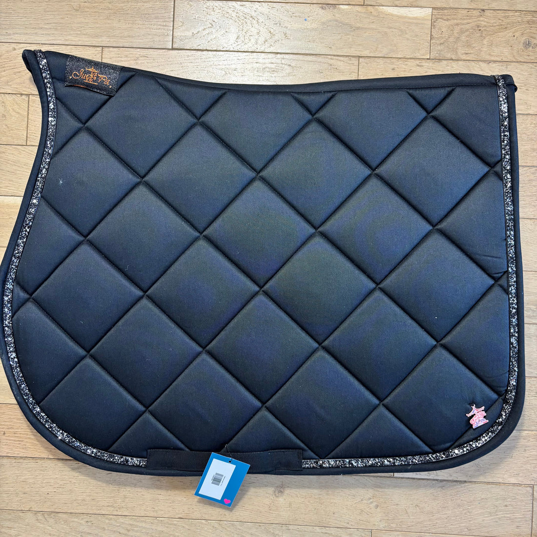 Tapis de selle Noir avec galon Argent - JU&amp;PA