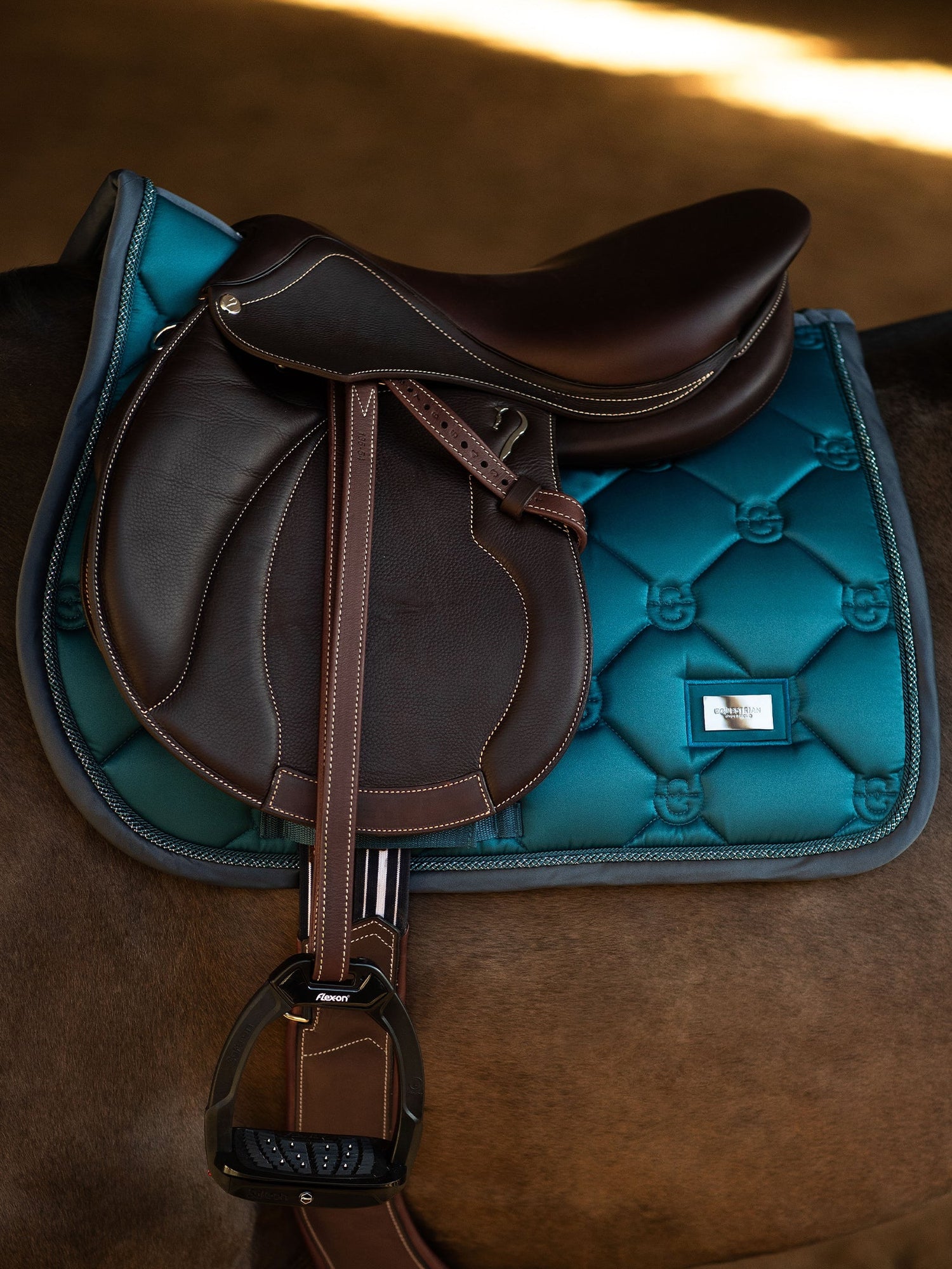 Tapis de selle Teal Blue MIXTE - Equestrian Stockholm