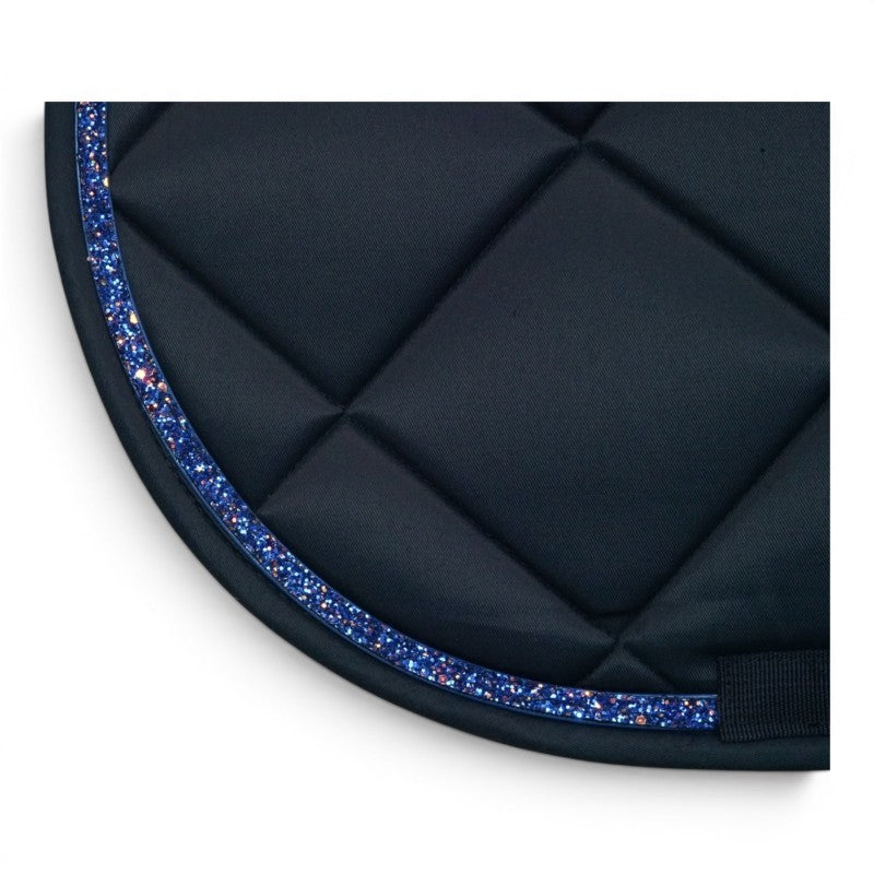 Tapis de selle Bleu marine galon disco bleu BRODERIE - JU&amp;PA