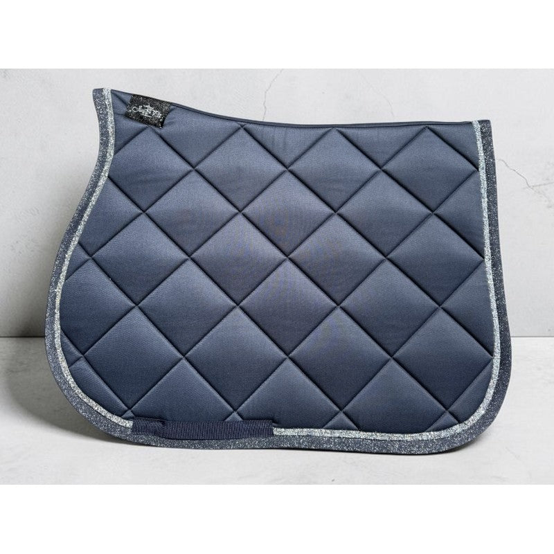 Tapis de selle bord lurex Marine - JU&amp;PA