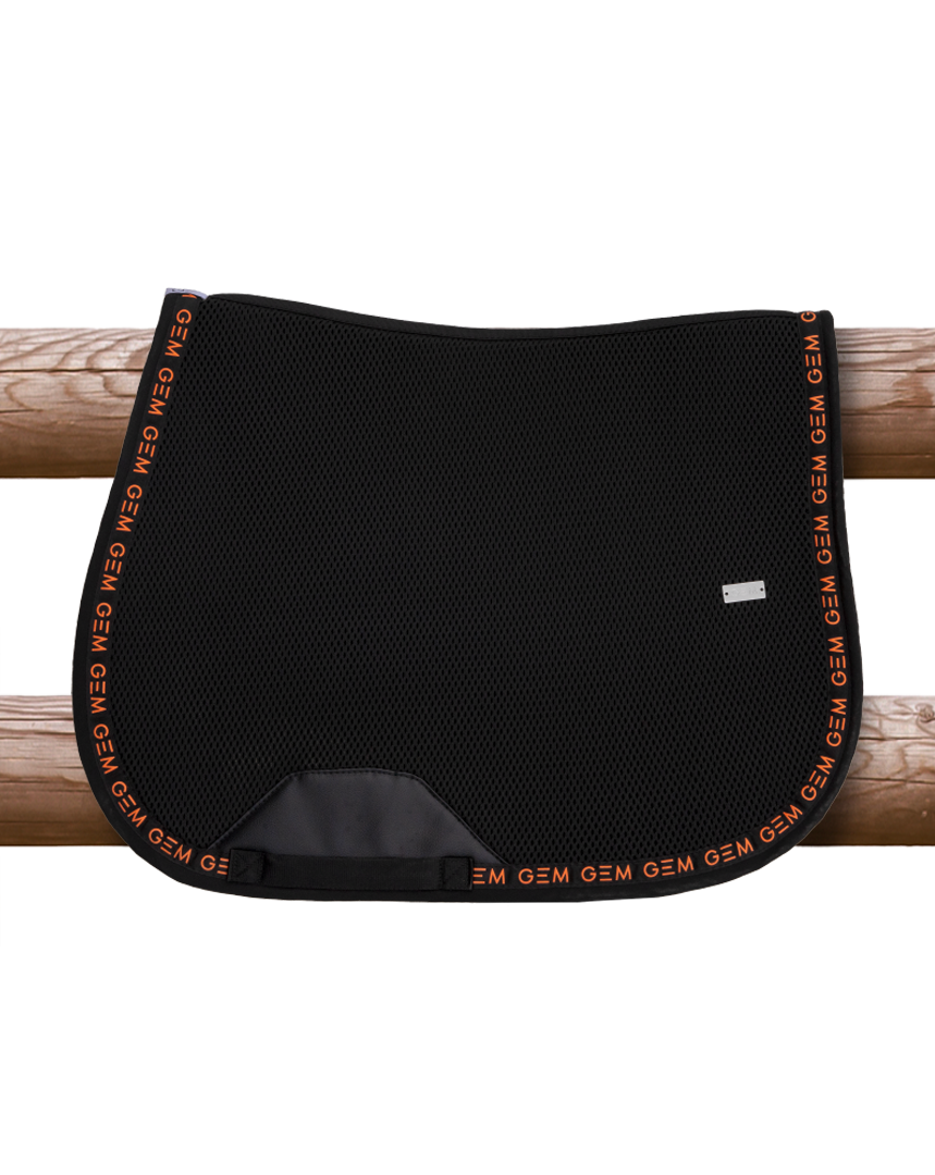 Tapis de selle MESH Noir Corail - GEM