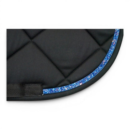 Tapis de selle Noir galon bleu - JU&amp;PA