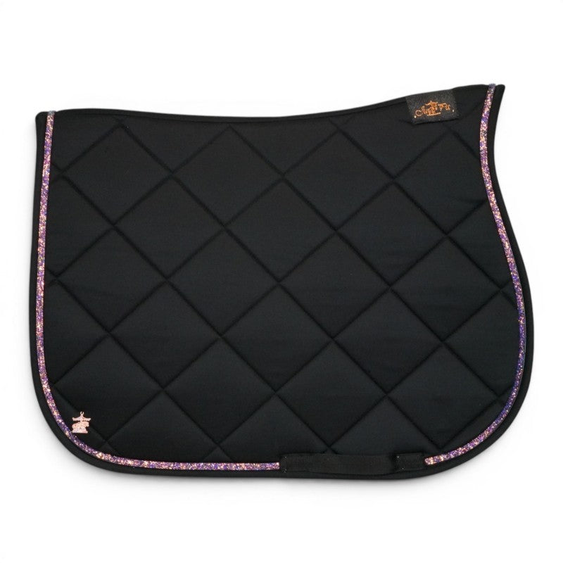Tapis de selle Noir galon multicolore - JU&amp;PA