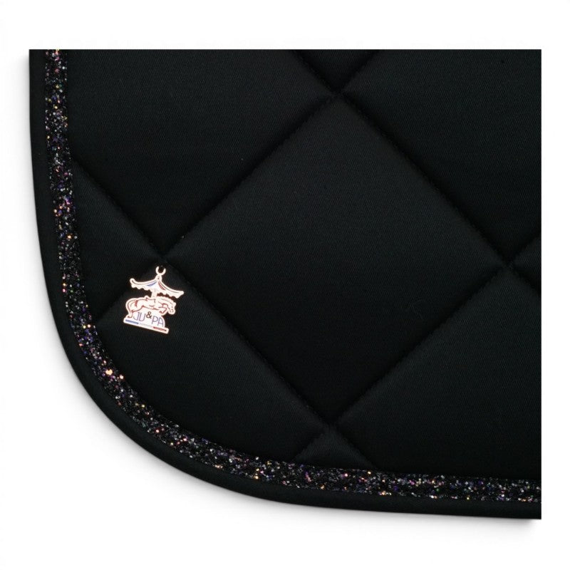 Tapis de selle Noir galon noir - JU&amp;PA