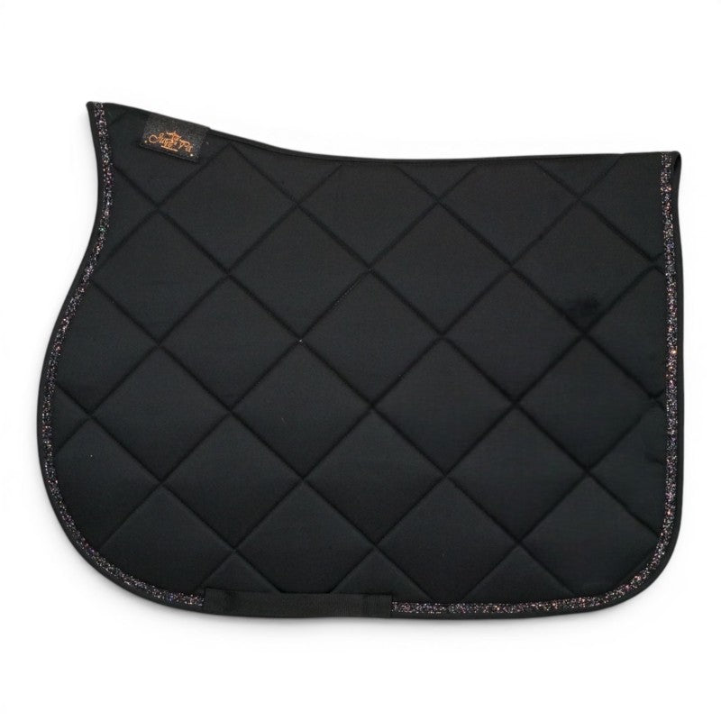 Tapis de selle Noir galon noir - JU&amp;PA