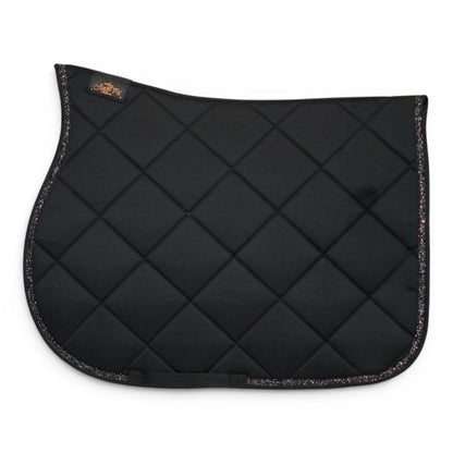 Tapis de selle Noir galon noir - JU&amp;PA