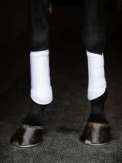 Classic mesh dressage gaiters White Rose Gold - Equestrian Stockholm